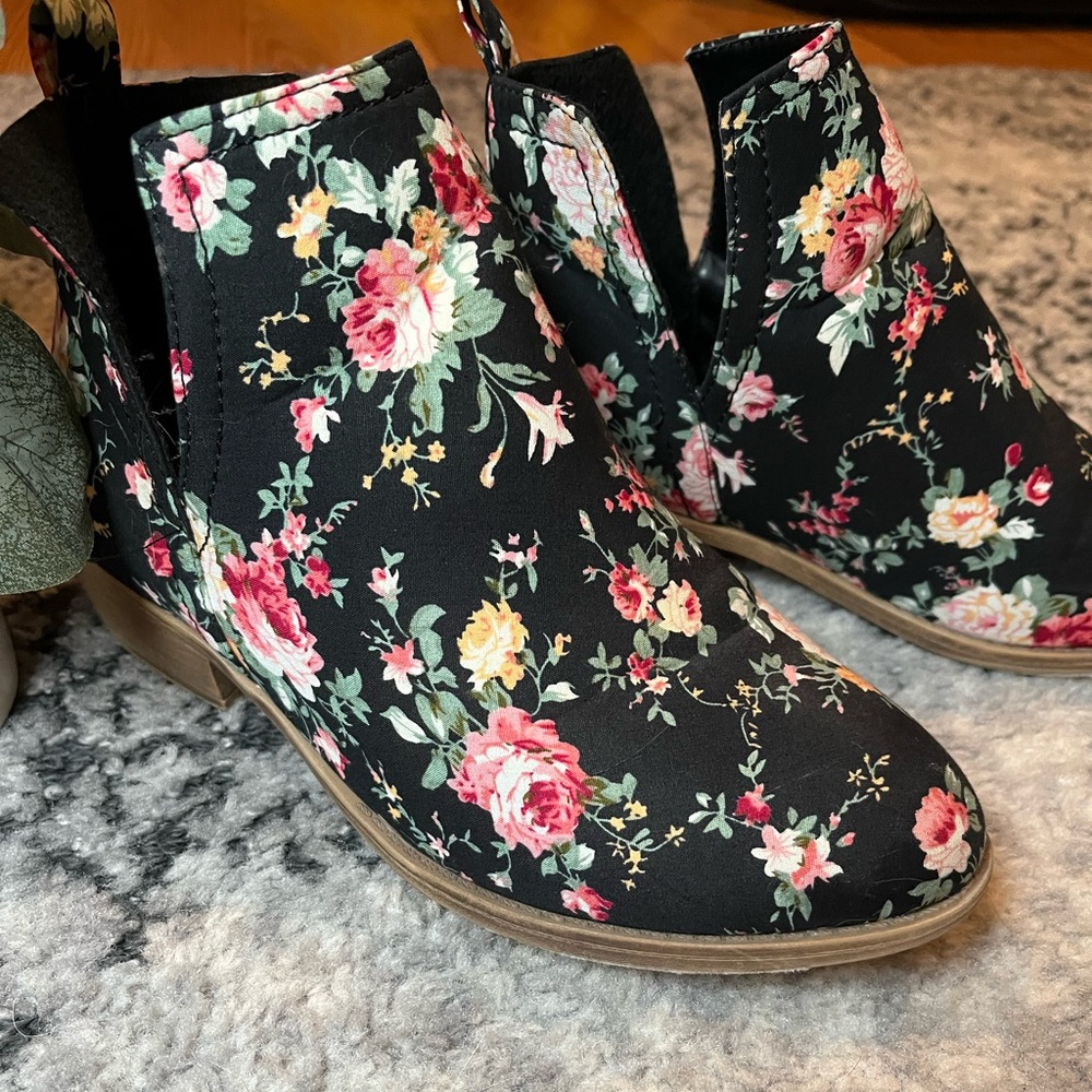 JG Floral Ankle Booties from DSW